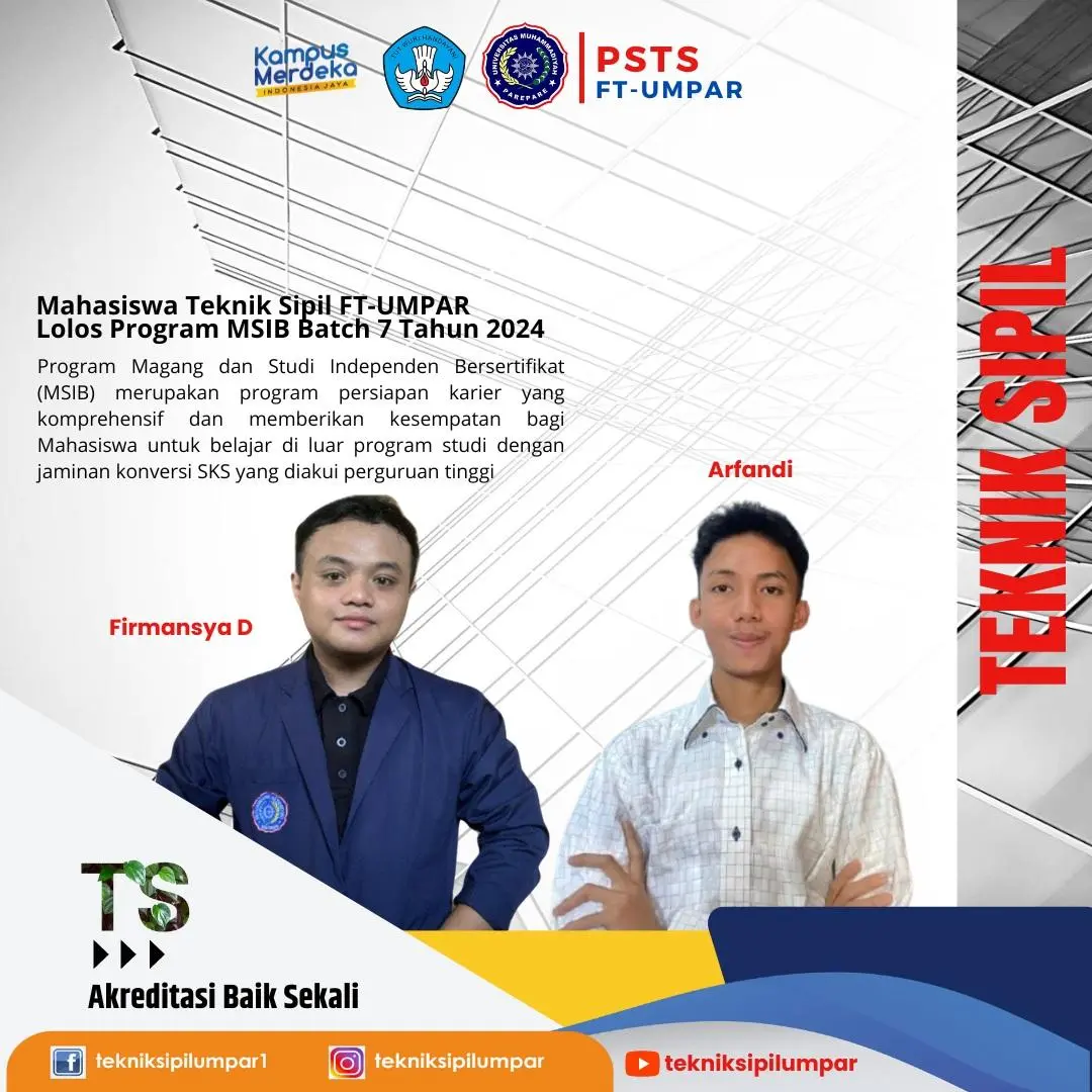Mahasiswa Teknik Sipil Lolos Program MSIB 7 Tahun 2024